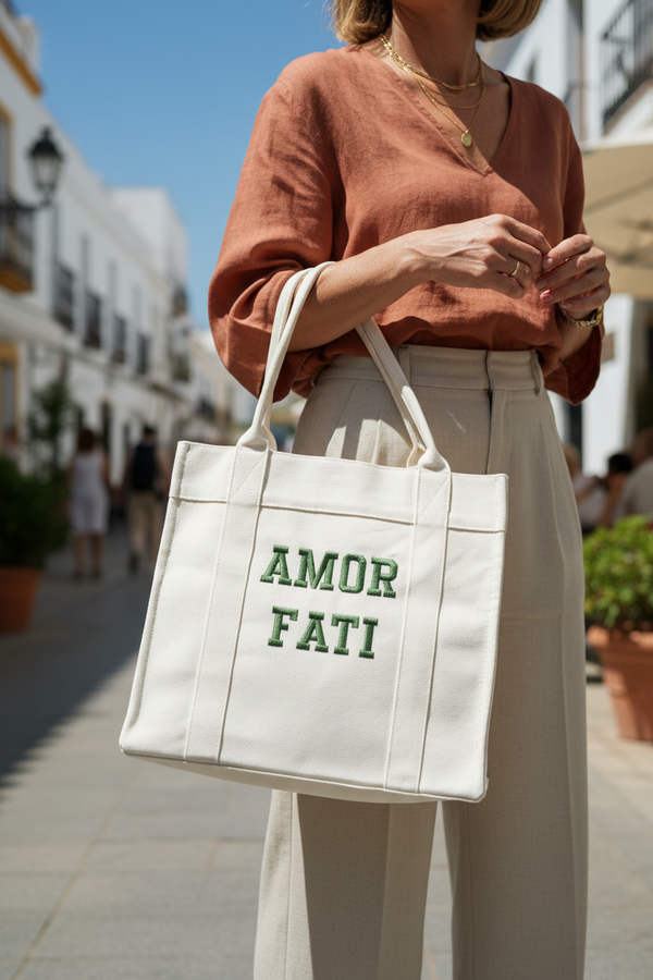 Bolso blanco AMOR FATI mujer +40